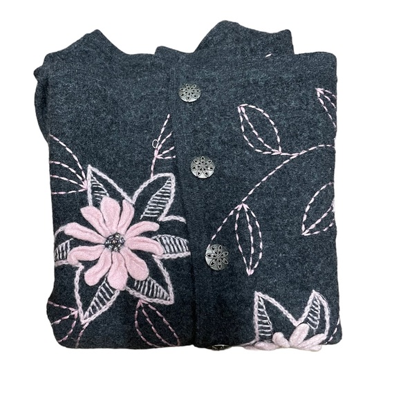 Vintage 90’s Embroiled Sweater Buttoy Up So Forth Large - Picture 3 of 4